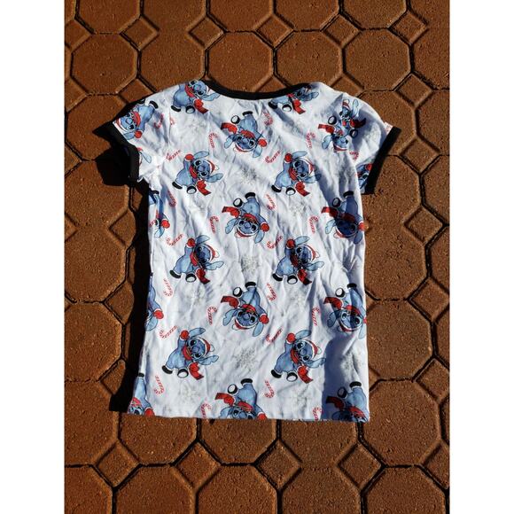 Disney Stitch Girls MD Christmas t-shirt new with tags - Picture 5 of 5